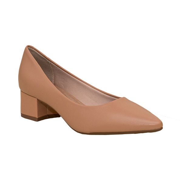 Scarpin nude 2024 salto bloco